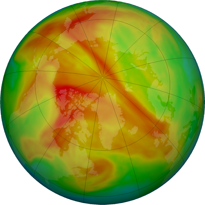 Arctic ozone map for 30 March 2022